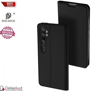Dux Ducis dirbtinės odos atverčiamas dėklas - juodas (MI NOTE 10/NOTE 10 PRO)
